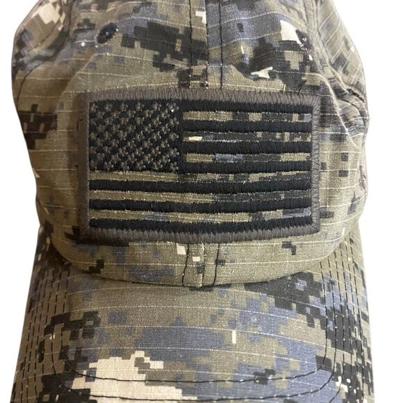 Pittbull camo American flag green 100% cotton OSFM - Picture 1 of 4